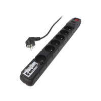 ACAR USB 1.5M BLACK HSK DATA, Plug socket strip: protective (ACAR-USB-1.5B)