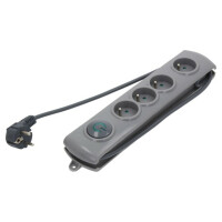 50164 QOLTEC, Plug socket strip: protective (QS-50164)