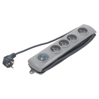 50163 QOLTEC, Plug socket strip: protective (QS-50163)