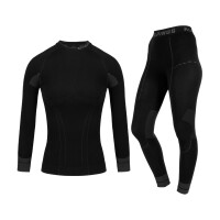 Bielizna termoaktywna damska Alpinus Tactical Base Layer Set czarno-szara GT18370