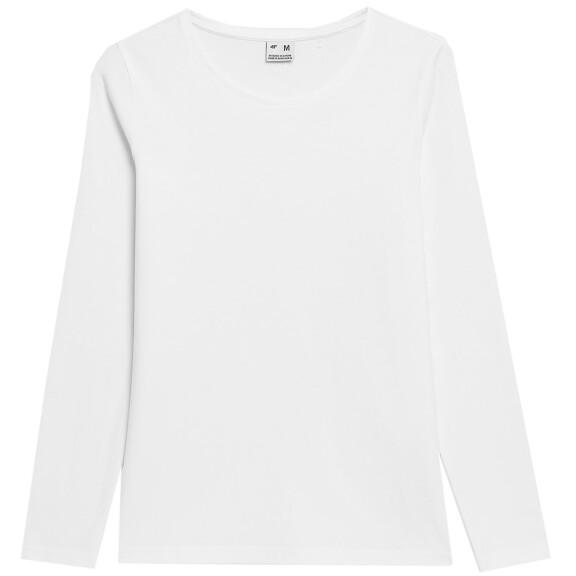 Koszulka damska longsleeve 4F F167 biała 4FAW23TLONF167 10S