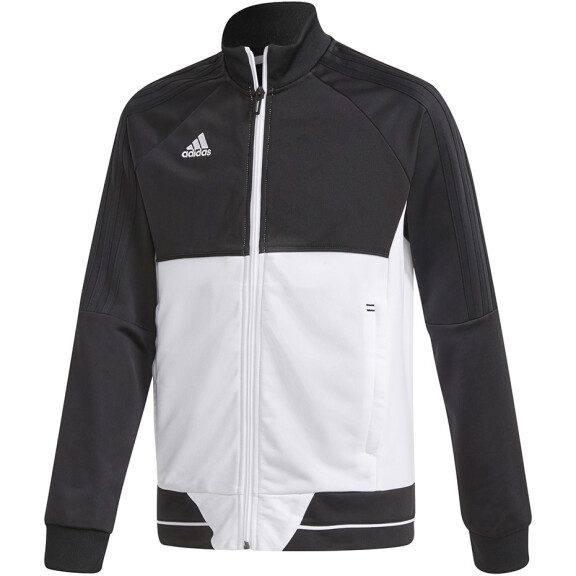 Bluza dla dzieci adidas Tiro 17 Polyester Jacket JUNIOR czarno-biała BQ2611