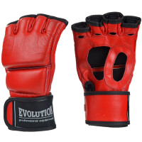 Evolution rękawice do walk MMA skóra  RM-12 czerwone