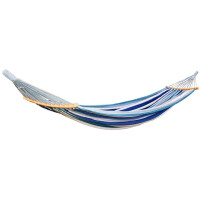 Hamak ogrodowy 2 ososbowy Luxe XXL 250x150 cm niebieski 1021201