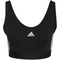 Stanik sportowy damski adidas Essentials 3-Stripes czarny GS1343