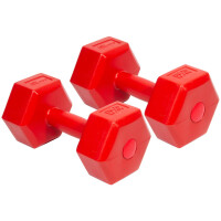Zestaw hantli kompozytowych EB FIT 2x3 kg czerwone 1027036