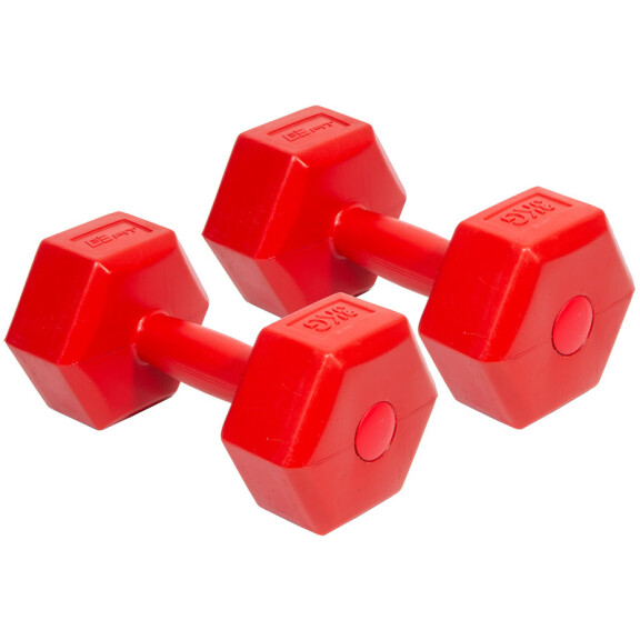 Zestaw hantli kompozytowych EB FIT 2x3 kg czerwone 1027036