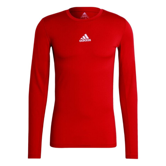 Koszulka męska adidas Compression Long Sleeve Tee czerwona GU7336
