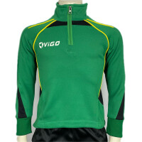 Bluza treningowa dla dzieci Vigo Sereno 1/3 Zip zielono-żółta