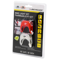 Zestaw Lampek Rowerowych Dunlop Duracell Front+Rear 2 Led  417929