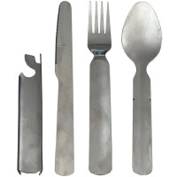 Niezbędnik sztućce turystyczne Fun zestaw 3-częściowy metalowy