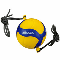 Piłka siatkowa Mikasa V300W-AT-TR z gumami żółto-niebieska