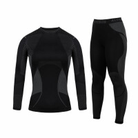 Bielizna termoaktywna damska Alpinus Active Base Layer Set czarno-szara GT43253