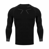 Bluza termoaktywna męska Alpinus Tactical Base Layer czarno-szara GT43219