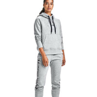 Bluza sportowa damska Under Armour Rival Fleece Metallic Hoodie szara 1356323 035