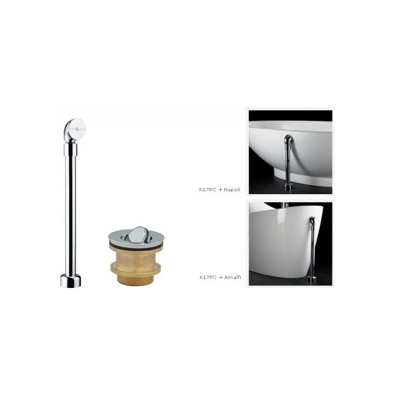 VICTORIA + ALBERT PREMIUM Specjalny zestaw odpływowy do wanien PREMIUM Polerowany Chrom K17PC/ KIT-17-PC