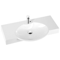 Marmorin Carme 98 Umywalka z otworem 98x55 cm biała PU012010980