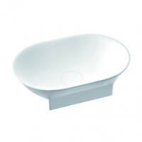 Marmorin Liva 500 Umywalka nablatowa 48,6x32 cm bez otworu na baterię biała PU055010486