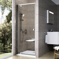 Ravak Pivot PDOP1-80 Drzwi prysznicowe uchylne 80x190 cm profile satyna mat szkło przezroczyste z AntiCalc 03G40U00Z1