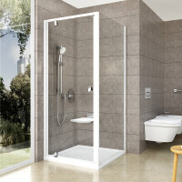 Ravak Pivot PDOP1-90 Drzwi prysznicowe uchylne 90x190 cm profile białe połysk/chrom szkło przezroczyste z AntiCalc 03G70100Z1
