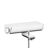 Hansgrohe Ecostat Select Bateria wannowa z termostatem natynkowa biała/chrom 13141400