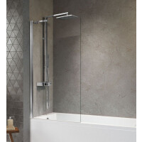 Novellini Aurora 5 Parawan jednoczęściowy stały 75x150 cm profile chrom szkło przezroczyste AURORA575-1K