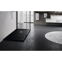 Novellini Olympic Plus Brodzik prostokątny z syfonem - czarny 4,5cm 80 x 170 cm OL170804-28