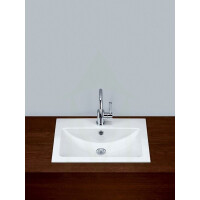 Alape EB.R585H Umywalka wpuszczana w blat 58,5x40,5x13,5 cm emaliowana biała 2202000000