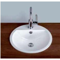 Alape EB.S450H Umywalka wpuszczana w blat 45 cm emaliowana biała 2406100000