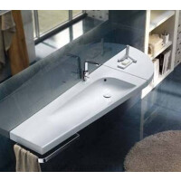 Hatria Grandangolo Umywalka trapezoidalna 130 cm biała Y0V001