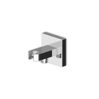 Zucchetti Pan Uchwyt słuchawki z przyłączem węża 1/2" x 1/2" czarny matowy gofrowany Z93935.N1