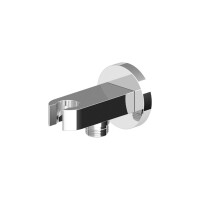 Zucchetti Isyshower Uchwyt słuchawki prysznicowej z przyłączem węża 1/2” x 1/2” stal szczotkowana Z93936.C3