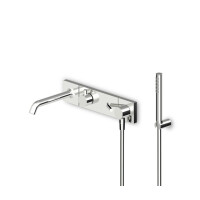 Zucchetti Pan Bateria wannowo-prysznicowa podtynkowa biała matowa gofrowana ZP8044.W1