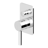 Zucchetti Pan Bateria wannowo-prysznicowa podtynkowa czarna matowa gofrowana ZP6121.N1