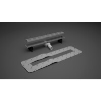 Radaway Basic Odpływ liniowy 65 cm 5L065A+5R065B