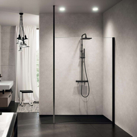 Novellini Kuadra H Ścianka Walk in 97-100x200 cm KUADH100-1K