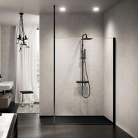 Novellini Kuadra H Kabina prysznicowa walk-in 127-130x200 cm szkło przezroczyste profile chrom KUADH130-1K