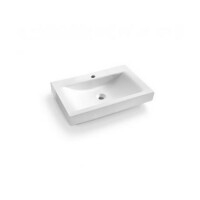 Bathco Manchester Umywalka nablatowa 70x45x15 cm biała 0023