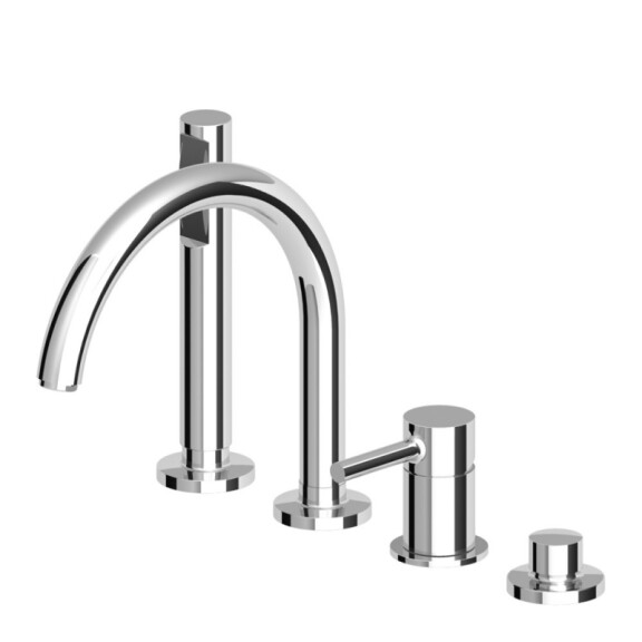 Zucchetti Pan Bateria wannowa 4-otworowa czarna matowa gofrowana ZP6502.N1
