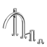 Zucchetti Pan Bateria wannowa 4-otworowa biała matowa gofrowana ZP6502.W1