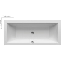 Ravak Inspiration Formy 01 Wanna prostokątna 180x80x43,4 cm akrylowa biała C881000000
