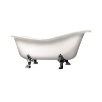 Balexim Retro 147 Wanna wolnostojąca 147x71 cm biała nogi chrom BALRET147C