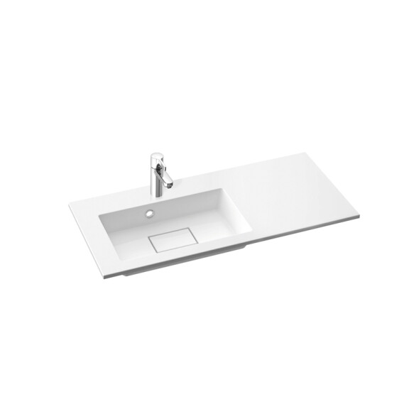Marmorin Lira 900 Umywalka wpuszczana w blat lewa 90x39cm biała PU054040902