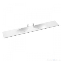 Marmorin Ugo Duet Umywalka meblowa/wisząca/regulowana 153,5/250x40x15,4cm biała PR092012500