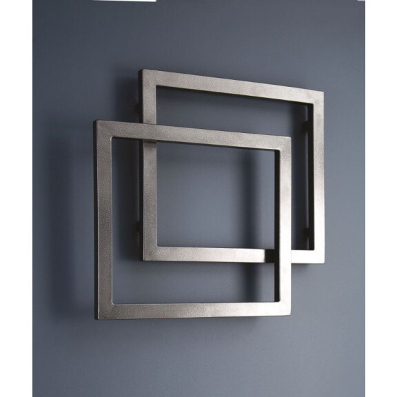 Termal Świetlik GK-O Grzejnik łazienkowy 77x67 cm podłączenie tylne czarny mat RAL 9005 TERMALGKOCZARAL9005