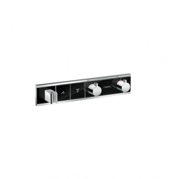 Hansgrohe RainSelect Bateria wannowo-prysznicowa podtynkowa z termostatem chrom/czarna 15355600