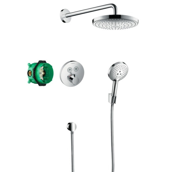 Hansgrohe Raindance Select S Zestaw prysznicowy podtynkowy termostatyczny z deszczownicą chrom 27297000