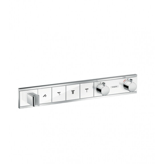 Hansgrohe RainSelect Bateria wannowo-prysznicowa podtynkowa z termostatem chrom/biała 15357400
