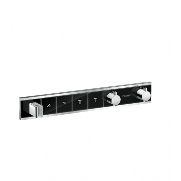 Hansgrohe RainSelect Bateria wannowo-prysznicowa podtynkowa z termostatem chrom/czarny 15357600