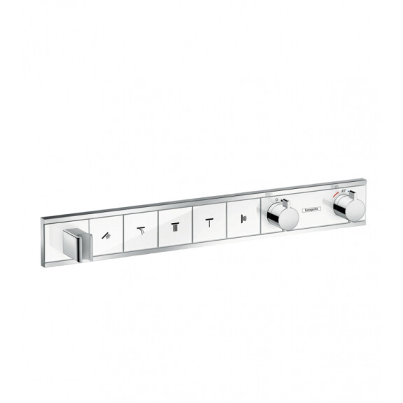 Hansgrohe RainSelect Bateria wannowo-prysznicowa podtynkowa z termostatem chrom/biała 15358400